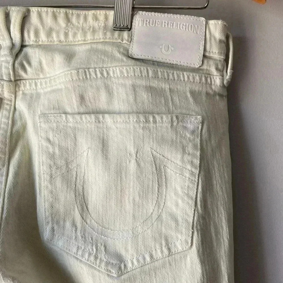True Religion LIV  low rise distressed capri denim size 28 - Picture 2 of 7